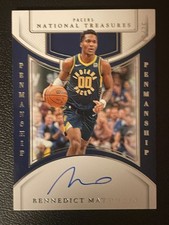 2024 Panini National Treasures Penmanship Bennedict Mathurin 47/75 Auto