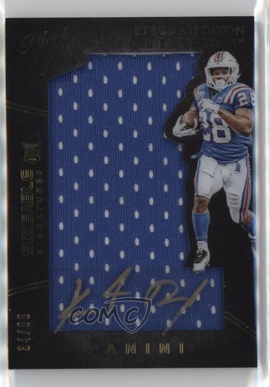 2016 Panini Black Gold Collegiate Jersey 84/99 Kenneth Dixon Rookie Auto RC 0b2