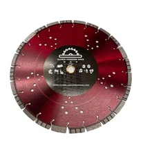 14” Laser Welded Diamond Saw Blade - Turbo Ribbed Segments for Concrete Masonry