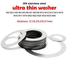 Ultra Thin DIN988 Washers 304 Stainless Steel M2-M40 Precision Washers