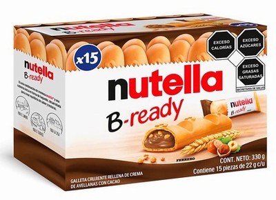 : ''Nutella B-ready '' a crisp wafer of bread in the form of mini baguette stuf...