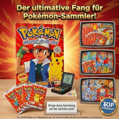 Original 1999 Pokémon Sticker Album   Merlin Collections   Sammler-Rarität
