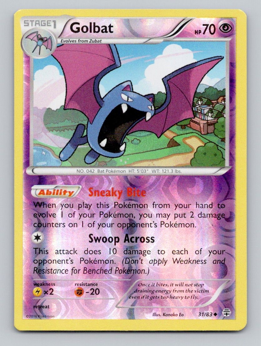 Reverse Holo Golbat #31/83 Uncommon Generations Pokemon