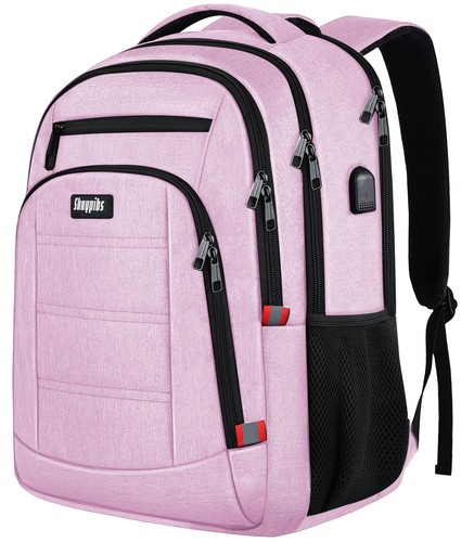 Mochila Rosa para Mujer, Mochilas Escolares para Niñas Adolescentes, Bolsa para Libros con Canal USB...
