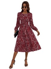 KOTTY Crepe Fit and Flare Midi Womens Dress