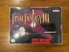 Final Fantasy III (Nintendo SNES, 1994) CIB Reg Card, Map, Poster - Tested Mint