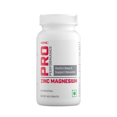 GNC Zinc Magnesium ZMA Complex with B6 L-Theanine Tryptophan 60 Veg Tablets