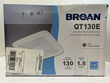 New/Open Box*BROAN 130 CFM Ventilation Fan*Model QT130E*Off-White