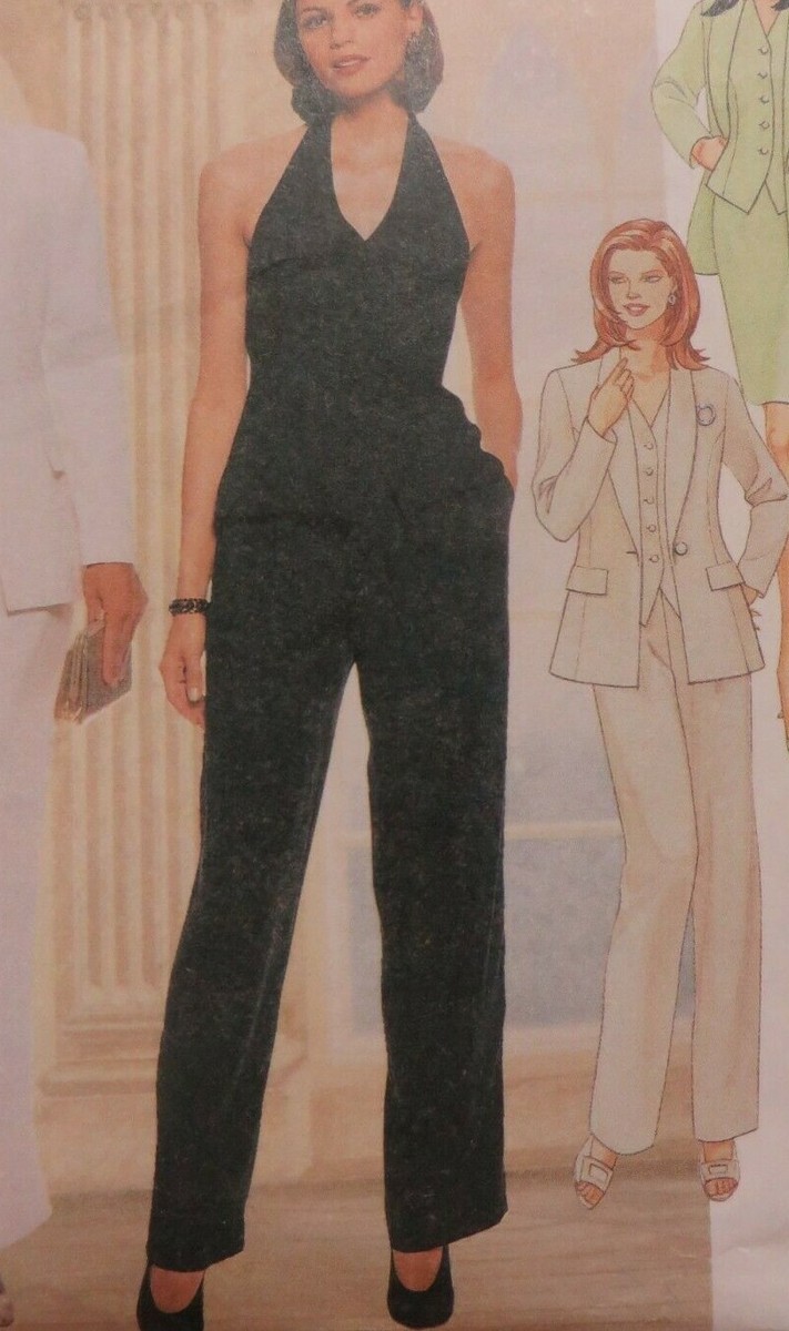 Vintage 90's McCall's 9140 HALTER STYLE VEST PANTS SUIT Sewing