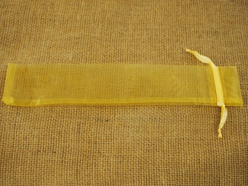 Organza Party Favor Pull String Bag Pouch Sack Long Thin Tube Invitation Tubular - Picture 4 of 12