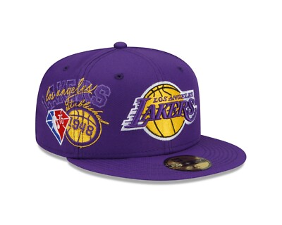 Los Angeles Lakers New Era Back Half Team 59FIFTY Fitted Hat