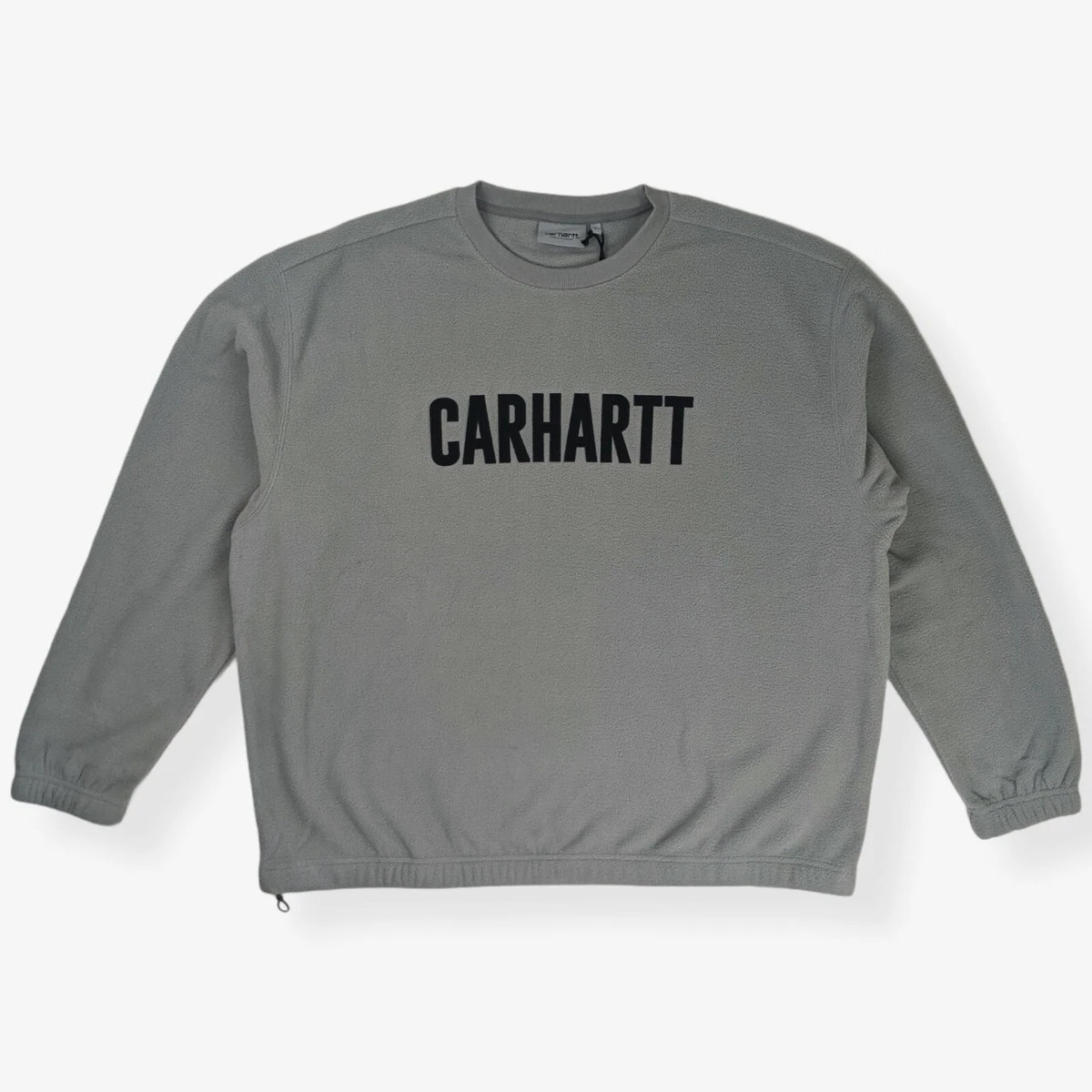 Carhartt WIP Mens Wesley Logo Fleece Jumper Sweatshirt - Heather Grey