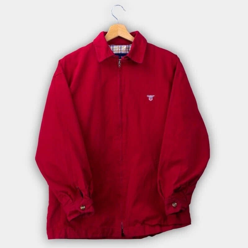 Vintage GANT Harrington Jacket Red Logo Mens M Medium 90 s USA