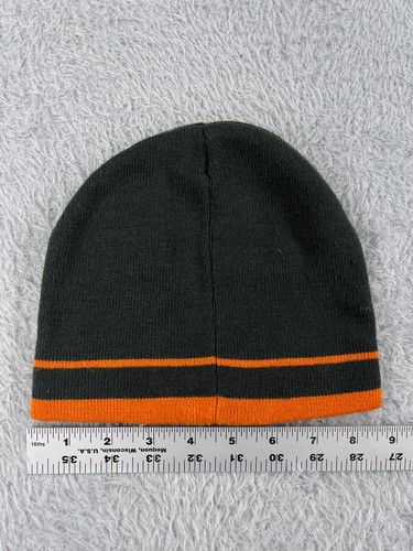 Nike Beanie Toque Youth 8-20 Gray Orange Knit 100% Acrylic Swoosh Ski Outdoors - Picture 4 of 7