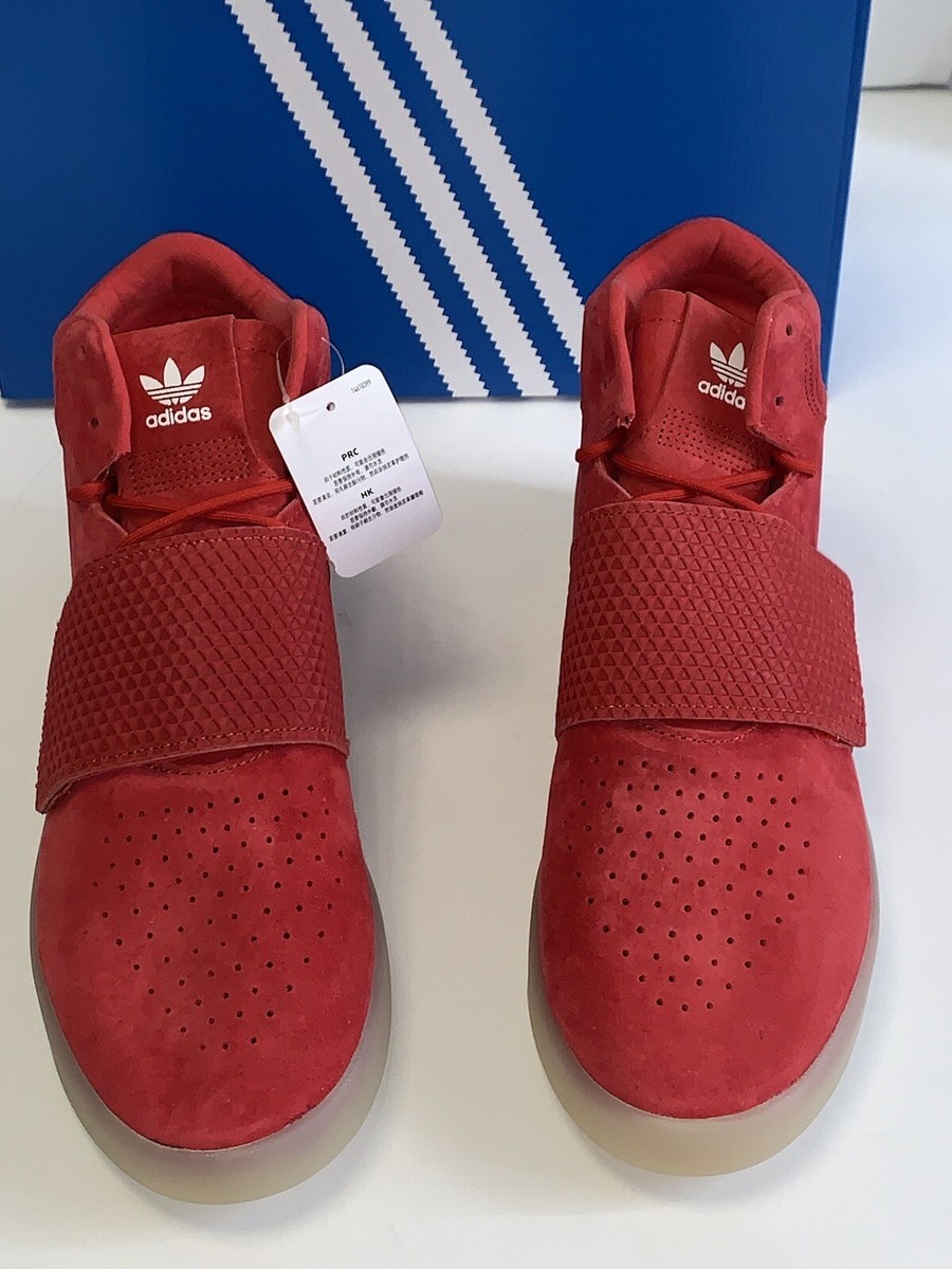 ADIDAS TUBULAR INVADER STRAP RED Rouge BB5039 YEEZY Mens Sneakers