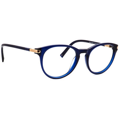 Warby Parker Eyeglasses Jane M 3356 Dark Blue/Gold Panto  display picture 3