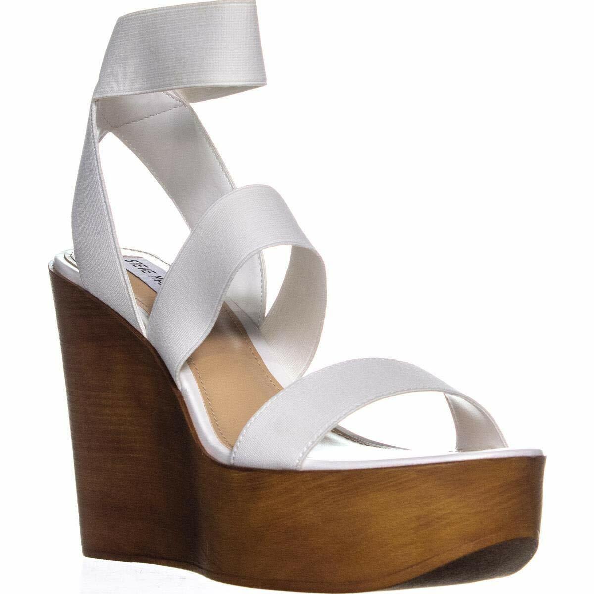 steve madden platform sandals white
