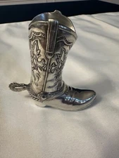 Vintage New in Box Pewter Cowboy Boot & Spur Jigger Universal Pewter Corp 1996