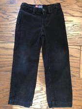 CHAPS boy’s Black Corduroy Straight Leg Dress Pants Size 4 4T