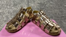 WONDER NATION Fisherman Toddler Girls Gold Strappy Strapped Sandals Size 11