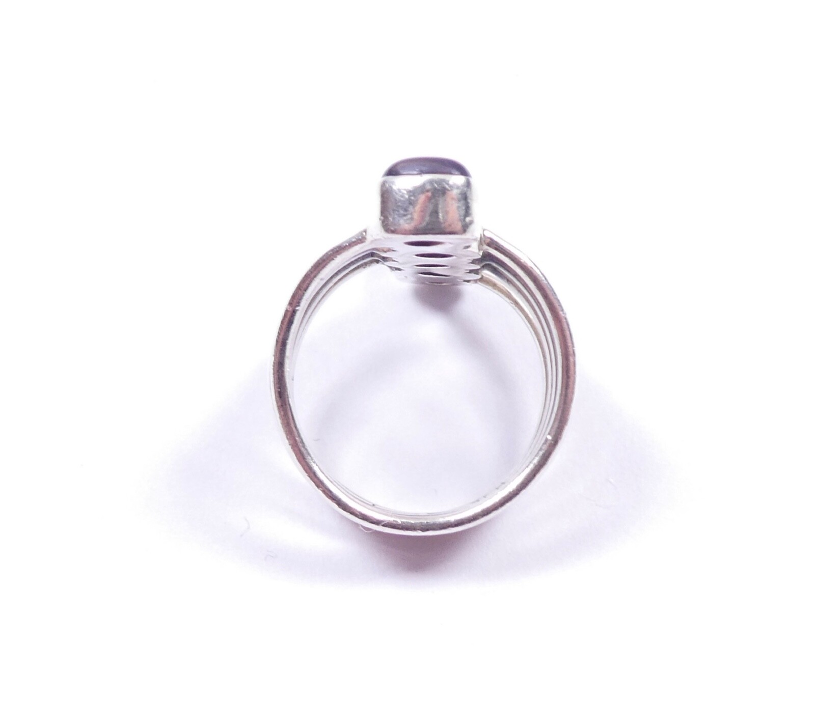 Amethyst Cabochon Stack Ring 925 Sterling Silver … - image 7