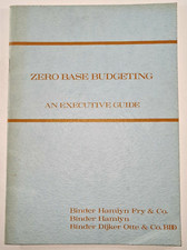 Zero Base Budgeting: An Executive Guide Binder Book Hamlyn Fry & Co Vintage B7.