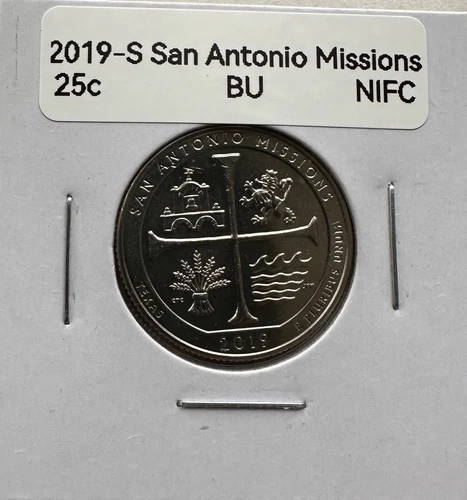 2019-S San Antonio Missions NP Quarter. BU. NIFC. Lower mintage than West Point
