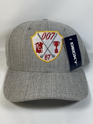 Foxfire Golf Course Adjustable Hat Southern Pines 007 Gray Red 20% Wool Decky