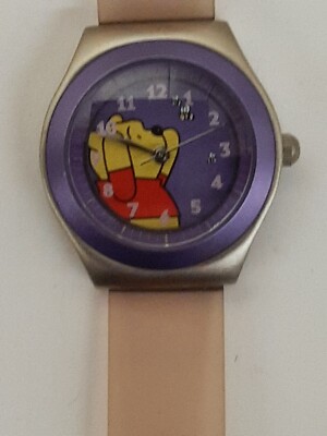 Disney / SII Watch ~ Winnie the Pooh w/ Purple Silicone Band (MC0205)      Lot 6
