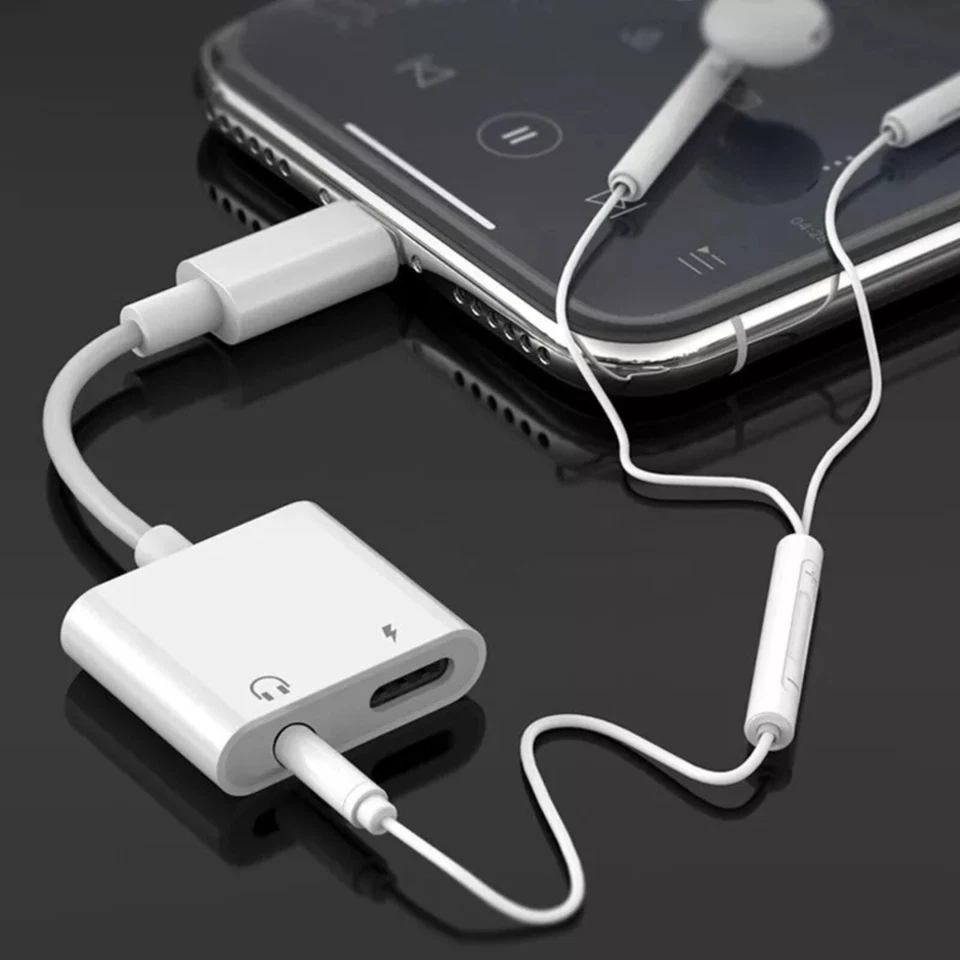🎧 2in1 Audio Adapter für Apple iPhone Splitter Kabel 3,5mm Aux Klinke Kopfhörer - Bild 4 von 4