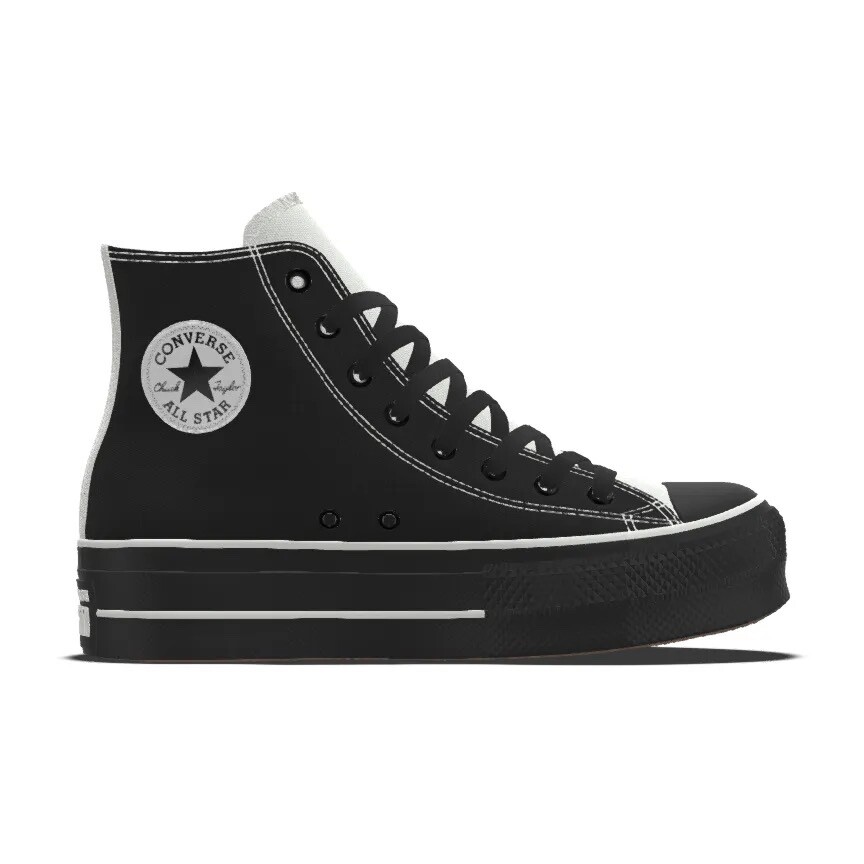 Women Converse Chuck Taylor All Star Platform High Top Shoes Sz 8.5 Black White
