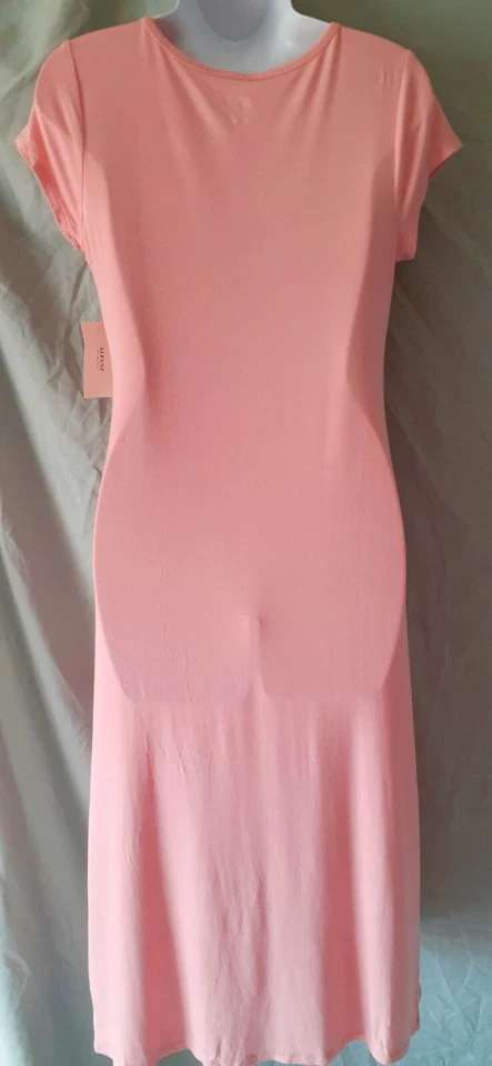 Camisón rosa Alfani manga gorra pantorrilla talla X-pequeño 34" busto Foto 4 de 4