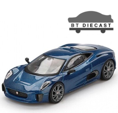 MINI GT JAGUAR C-X75 1/64 DIECAST MODEL CAR BLUE MGT00884