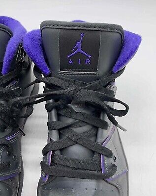 Jordan Men's 1 FLIGHT 2.0 555798-017 Black & Purple Sneakers Jordan Men's 1 FLIGHT 2.0 555798-017 Black & Purple Sneakers