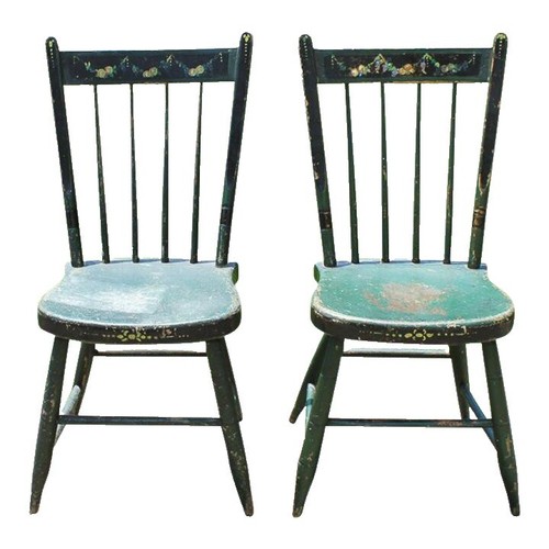 67156: Windsor Style Fan Back Black Painted Dining Room Chair | eBay