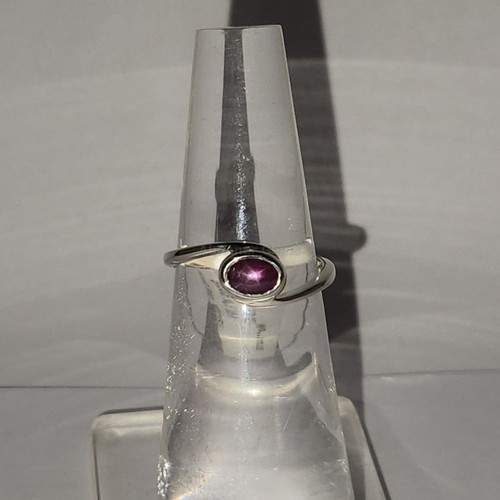 100% Natural Star Ruby 925 Sterling Silver Handmade Ring Bypass Band - Picture 5 of 5