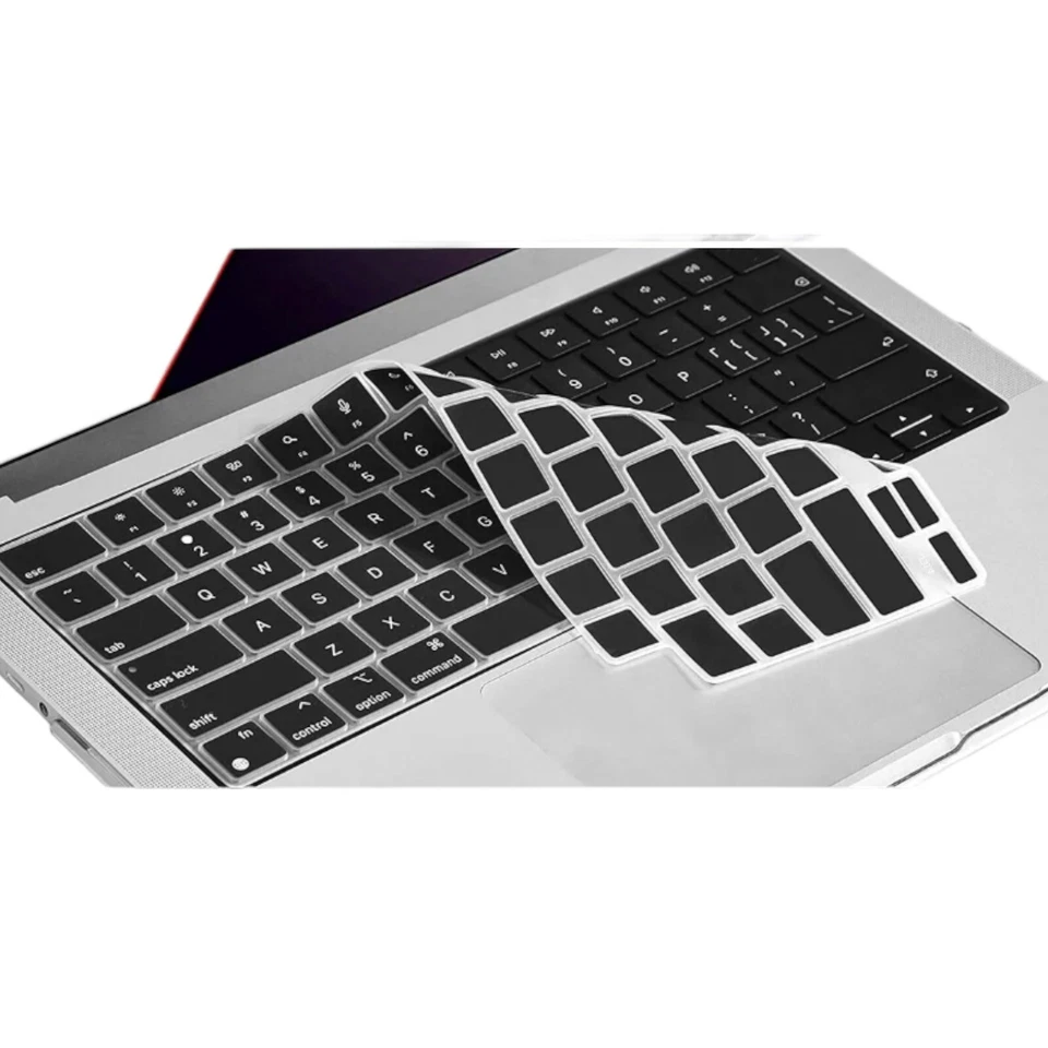 16" Pro Macbook M1 Max W/ Touch ID Silicone Black Keyboard Skin Cover Apple Mac - Image 3 of 4