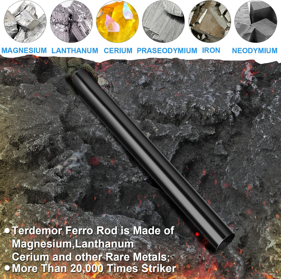 The Professional Ferro Rod Fire Starter Kits Including a 5 Ferro Rod ...