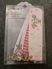 Sanrio My Melody Pink Portable dual use folding hair brush