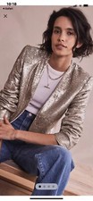Mint Velvet Gold Sequin Jacket Bnwt !