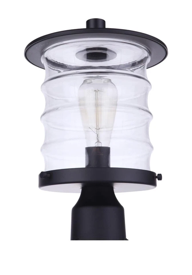 Suporte de poste externo leve feito à mão Canon 1, meia-noite - ZA3625-MN - Imagem 2 de 3