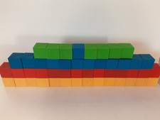 VTG Tupperware Blocks Alphabet Busy Blocks TupperToys 48 Red Green Blue Yellow