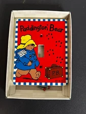 VTG 1995 Paddington Bear wood collection Hand Painted Switch Plate Cover Russ