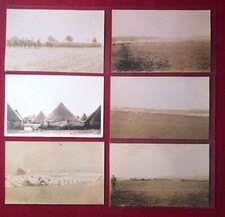 LOTE X 6 POSTALES FOTO REAL Infantería 16ª Guerra Mundial originales soldados caballos/tiendas de campaña