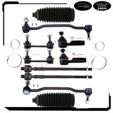 10Pieces Front Outer Tie Rod End Sway Bar End Links For 2002-2004 Nissan Altima