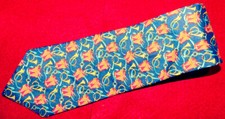 J. McLAUGHLIN MADE IN USA MULTI COLOR DRUMS/HORNS MOTIF TIE - TIES - NECKTIES.