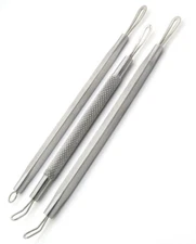 SET OF 3 PREMIUM COMEDONE EXTRACTOR TOOL ACNE BLEMISH  BLACKHEAD REMOVER TOOLS