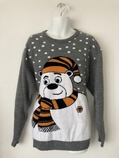 Wolves Christmas Sweater Jumper Wolverhampton Wanderers Football FC XL Xmas Bear