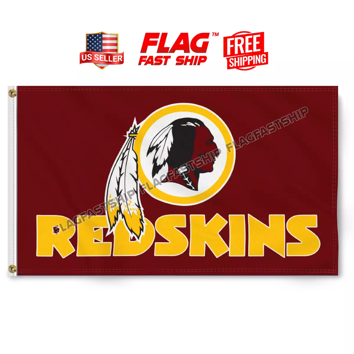 Redskins FLAG 3X5 Washington Banner American Football New Free USA Shipping