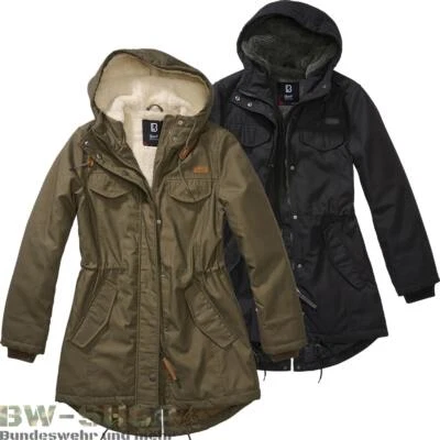 BRANDIT MARSH LAKE PARKA DAMEN TEDDYFELL WINTERJACKE FISHTAIL MANTEL ARMY JACKE - Bild 1 von 3